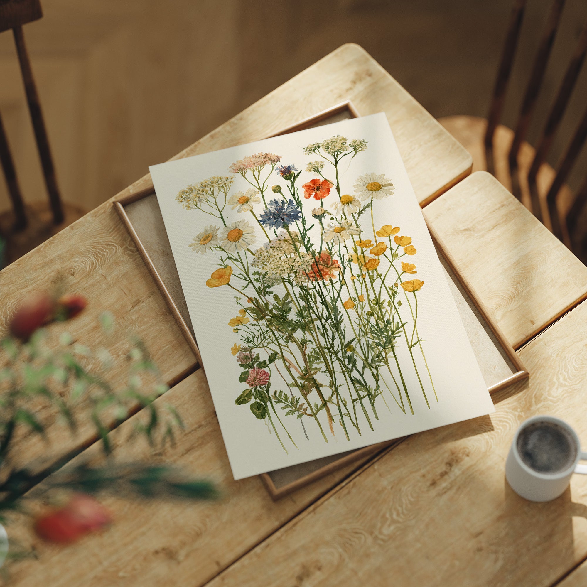 Meadow Row In Watercolor