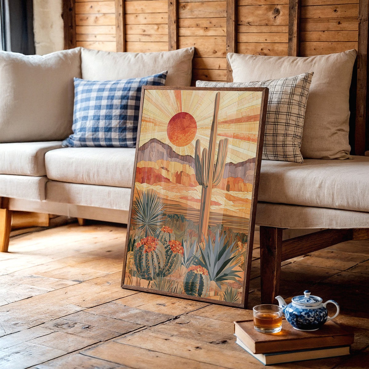 Marquetry Under a Blazing Sunburst