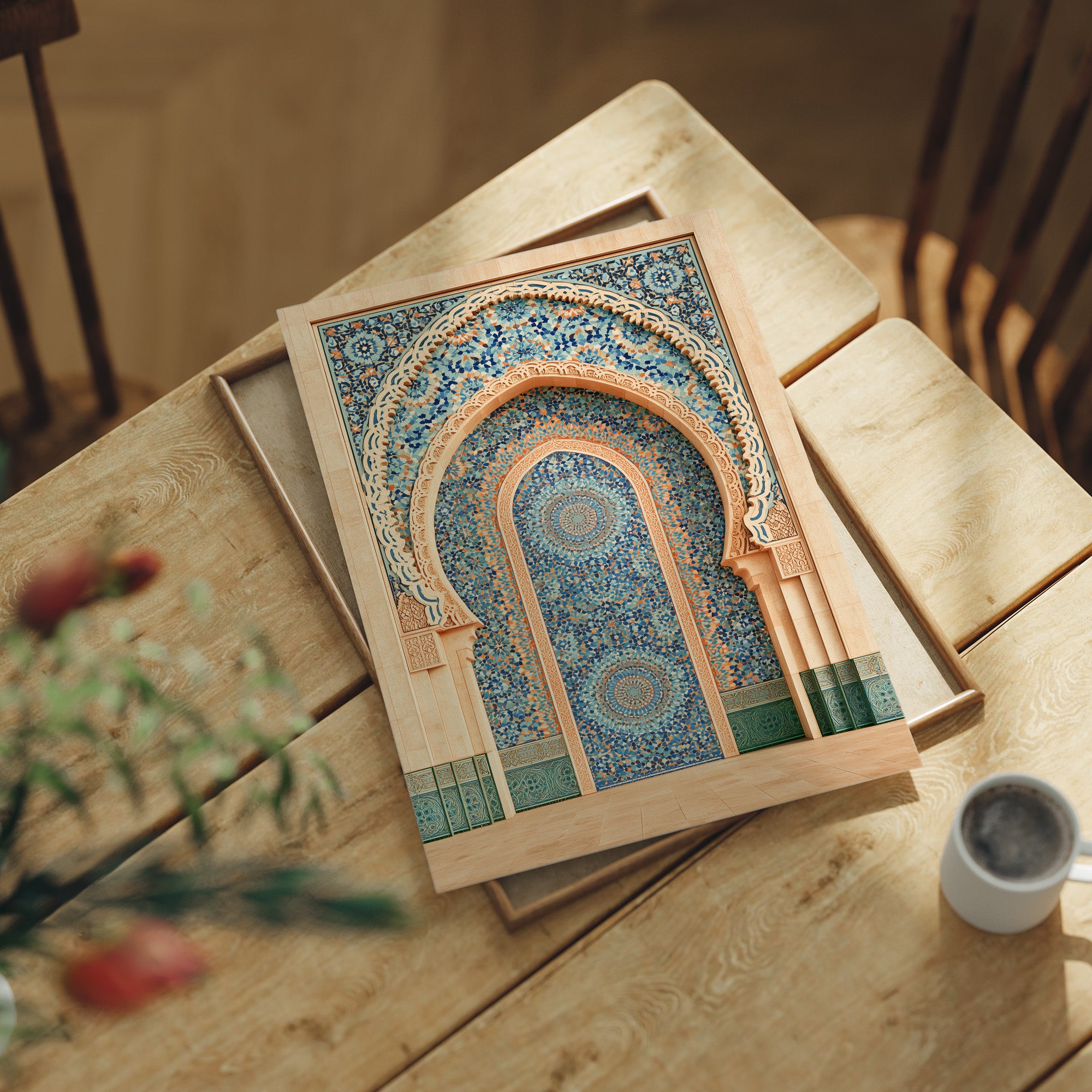 Moroccan Archway In Mosaic Blue