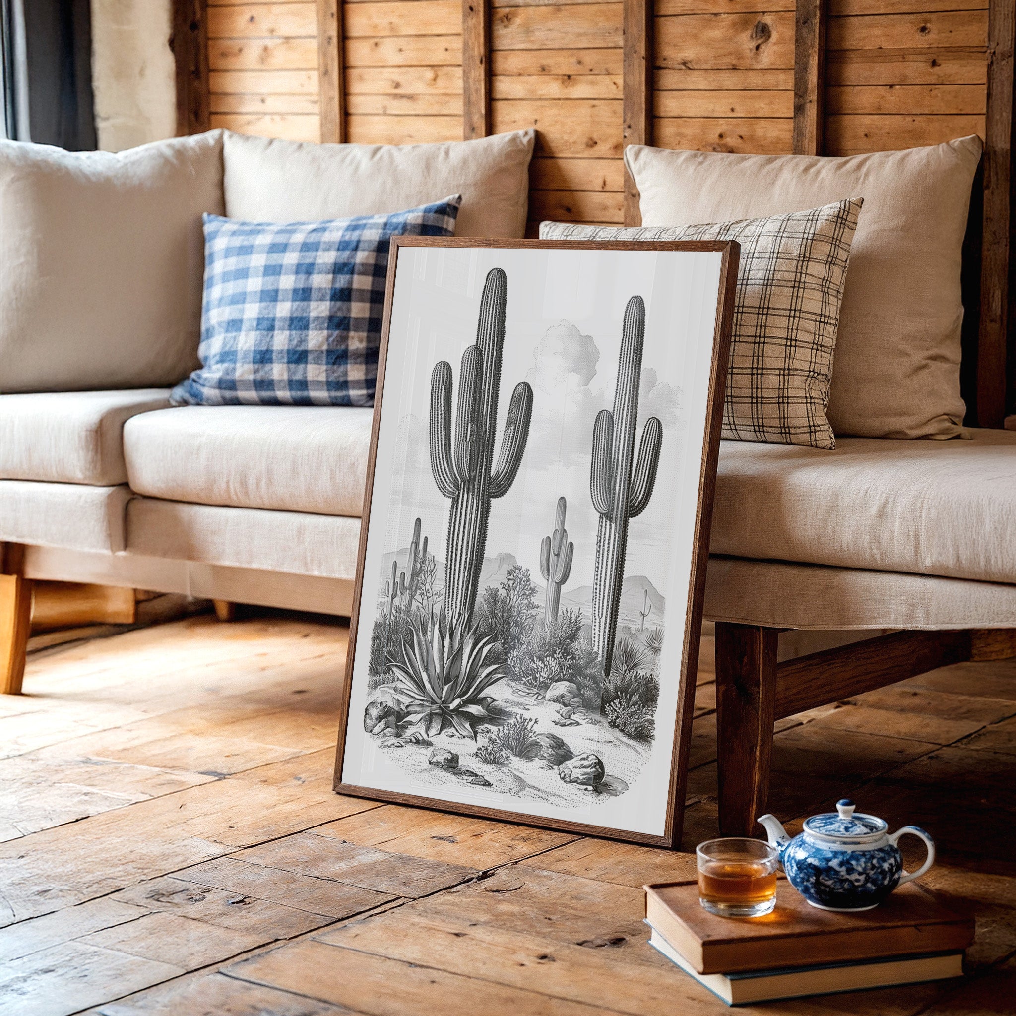 Desert Engraving With Agave