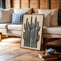 Saguaro Silhouette Block Print