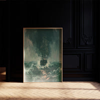 Ghost Ship in Green Squall