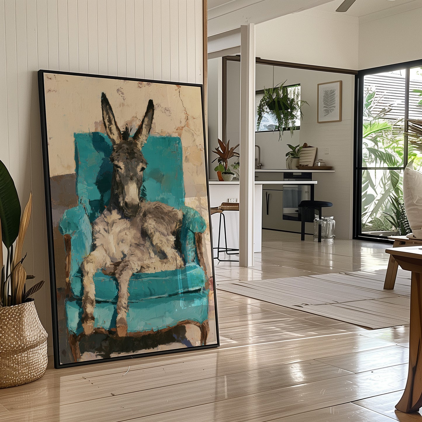 Donkey on a Turquoise Throne