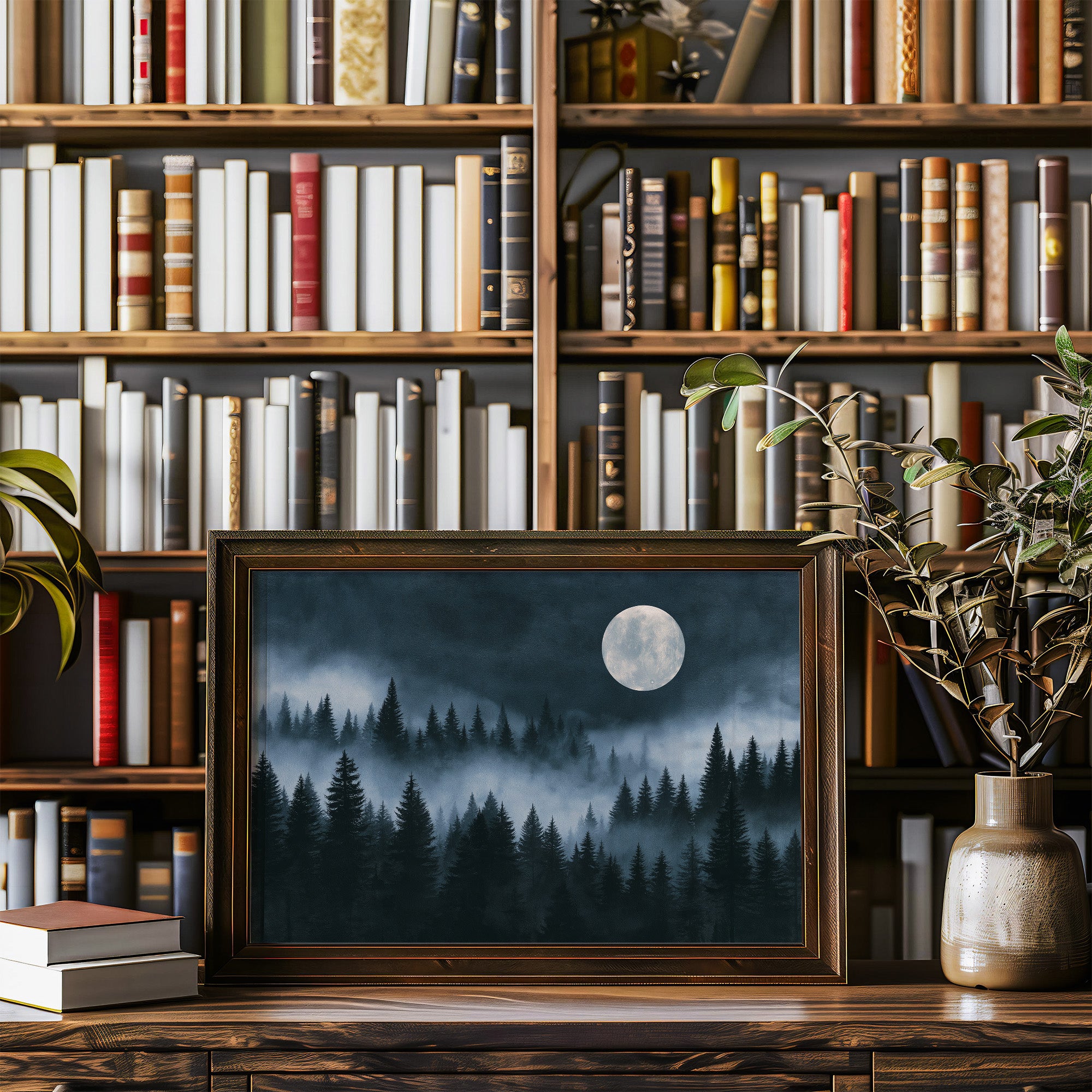 Full Moon Over The Pines