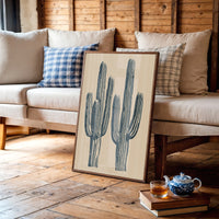 Saguaro Block Print