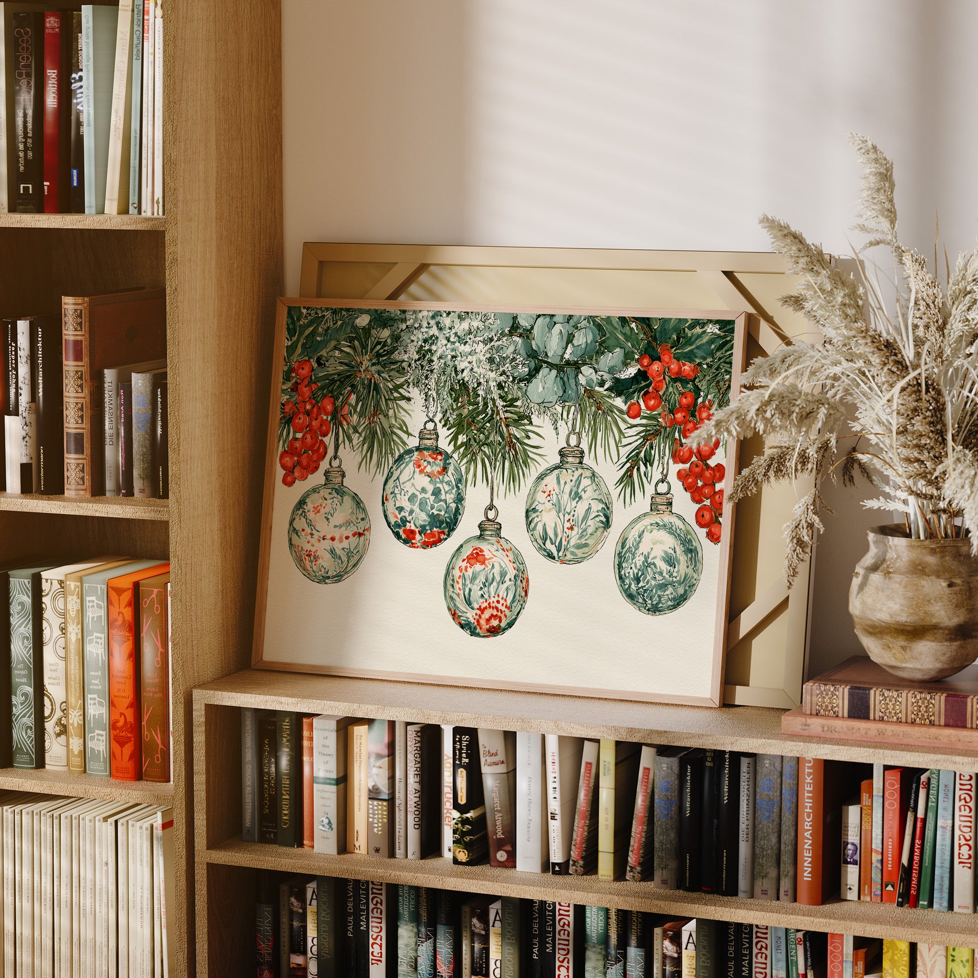 Painted Glass, Winter Berries