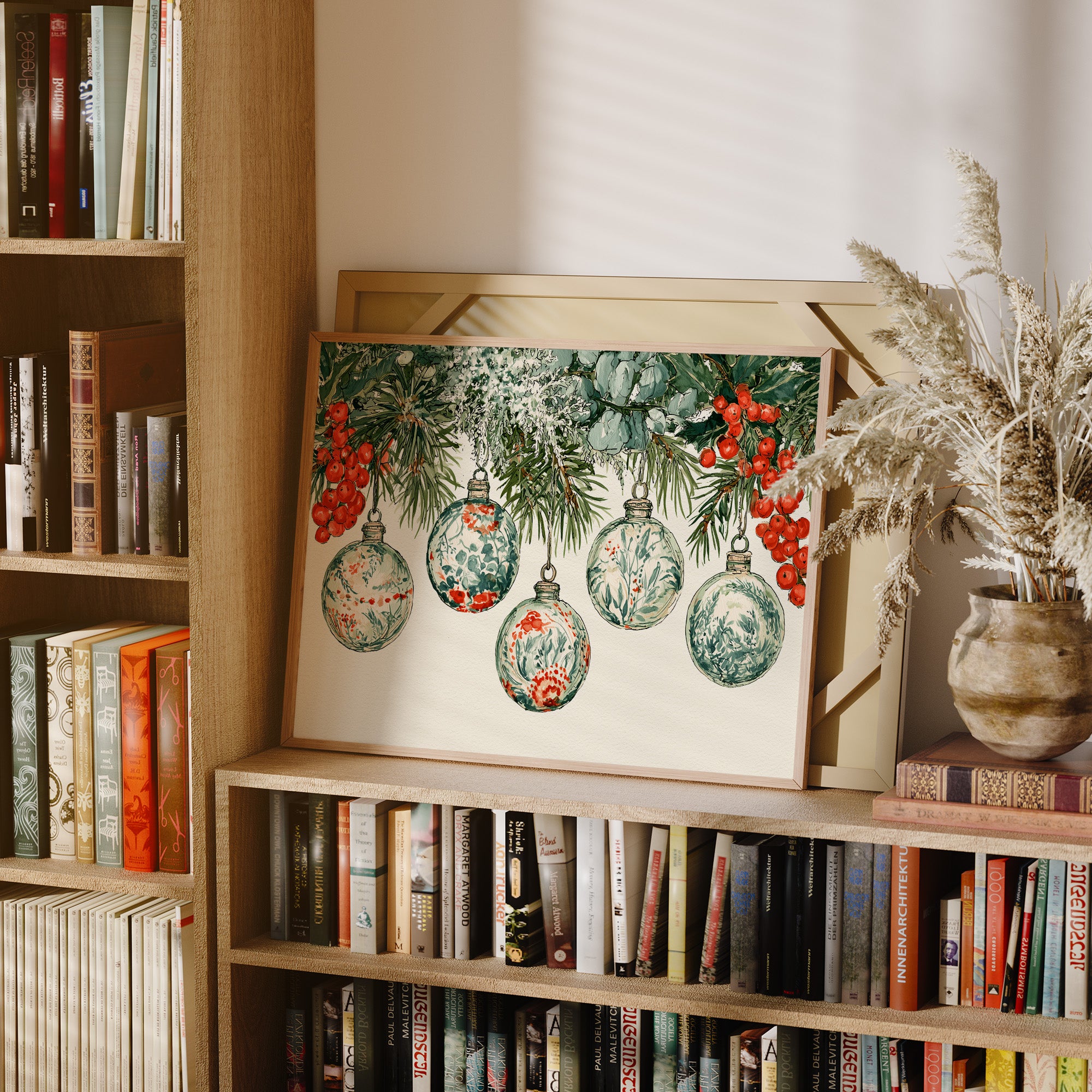 Painted Glass, Winter Berries
