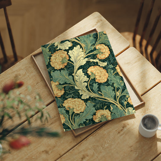 William Morris Style: Golden Carnations