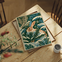 Rabbit in the Winter Pines
