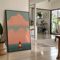 Coastal Horizon: Pastel Beacon
