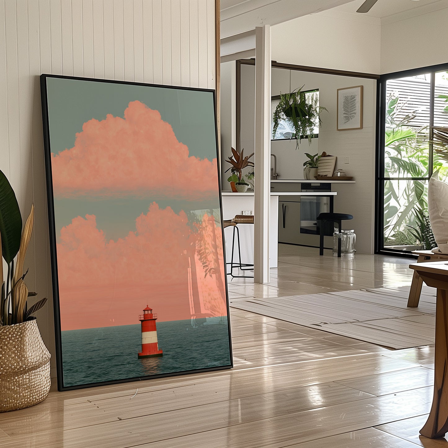Coastal Horizon: Pastel Beacon