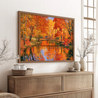 Autumn Bridge, Blazing Reflection