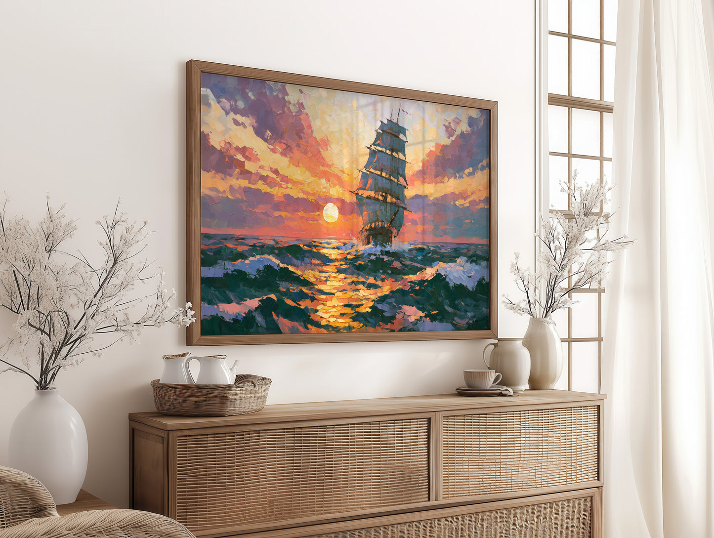 Tall Ship, Setting Sun