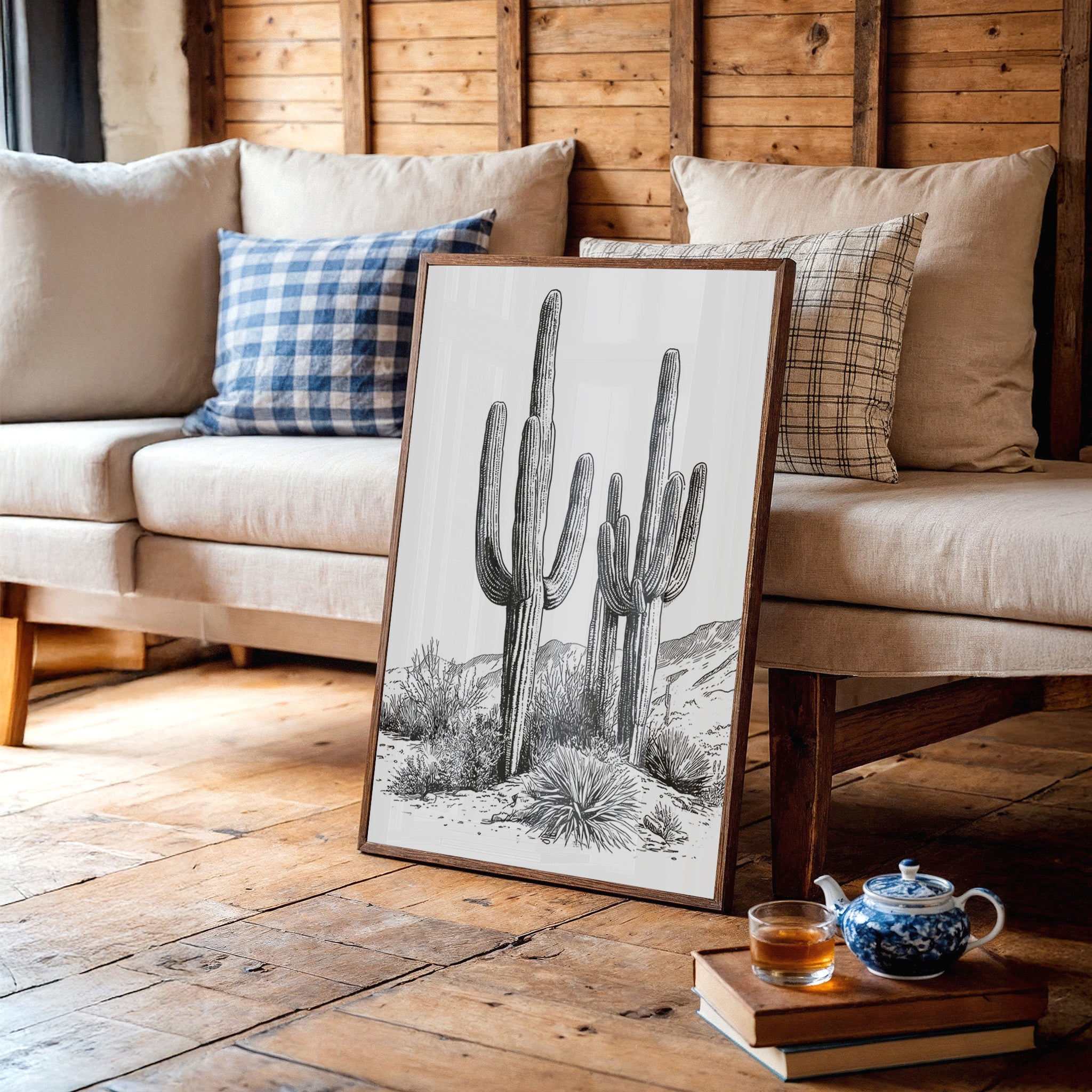 Twin Saguaro Sentinels