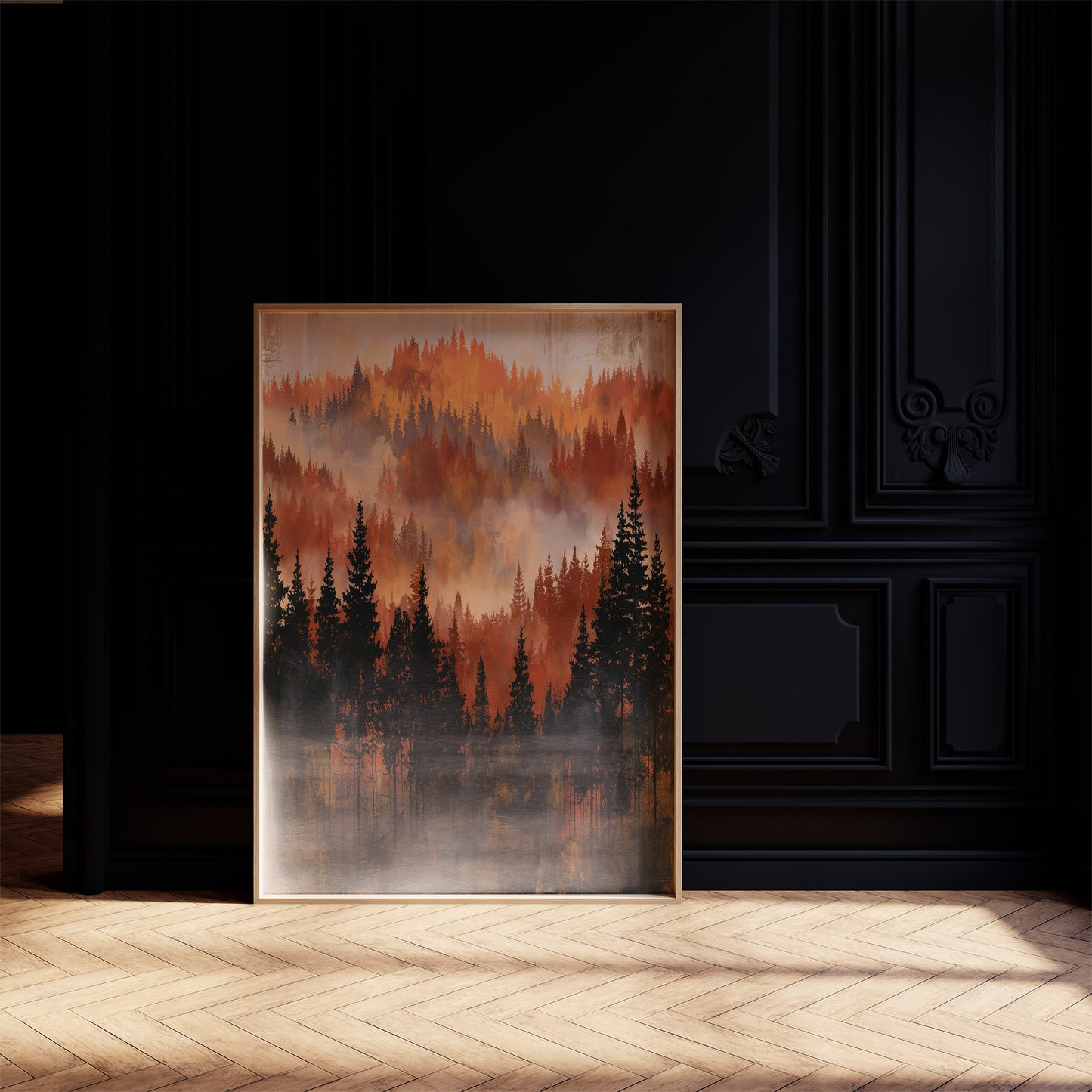 Layers of Autumn Pines