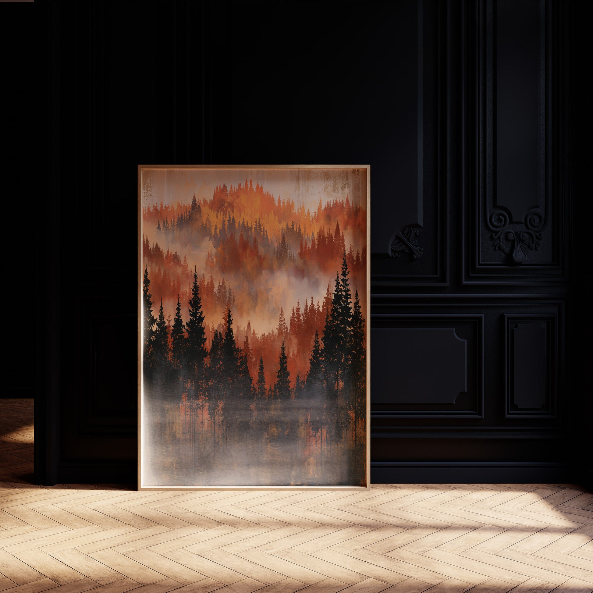 Layers of Autumn Pines