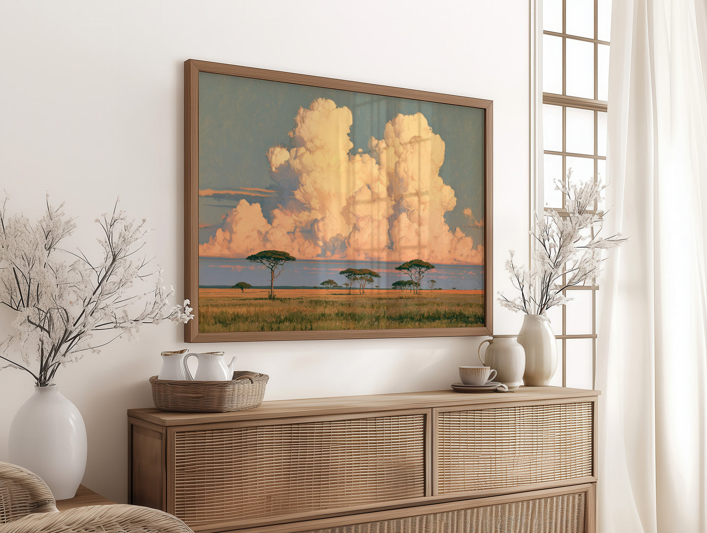 Savanna Under Cotton Clouds