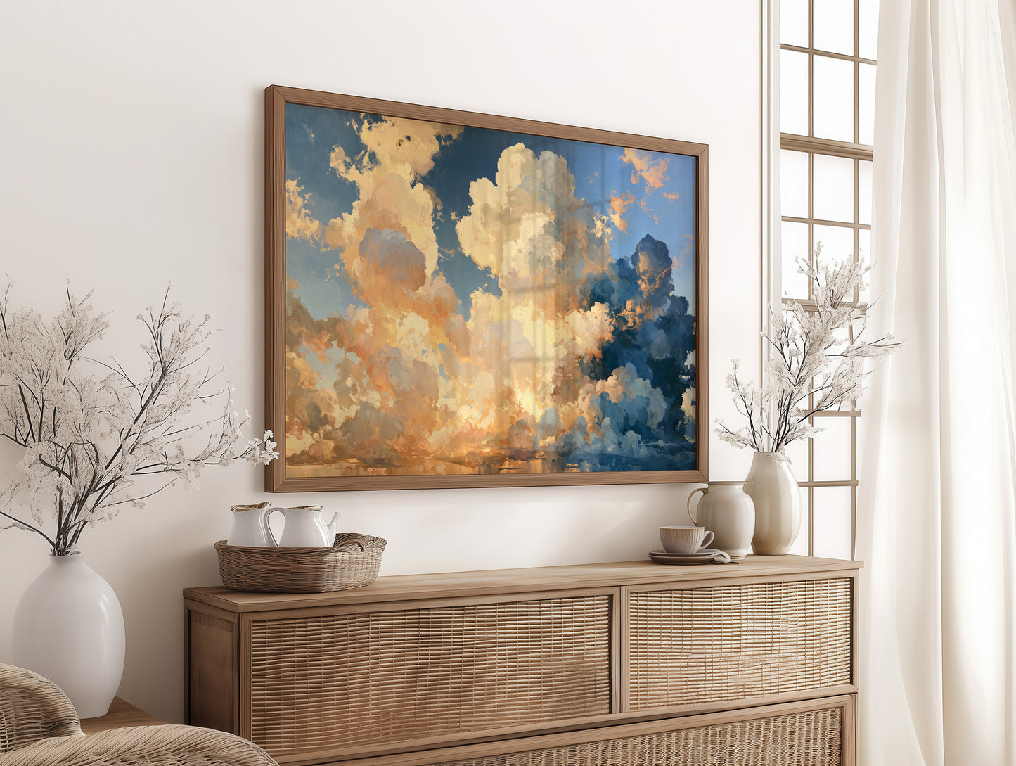 Golden Clouds Over Still Water