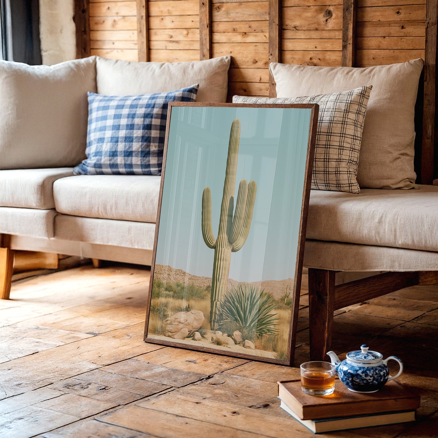 Saguaro Under Turquoise Sky