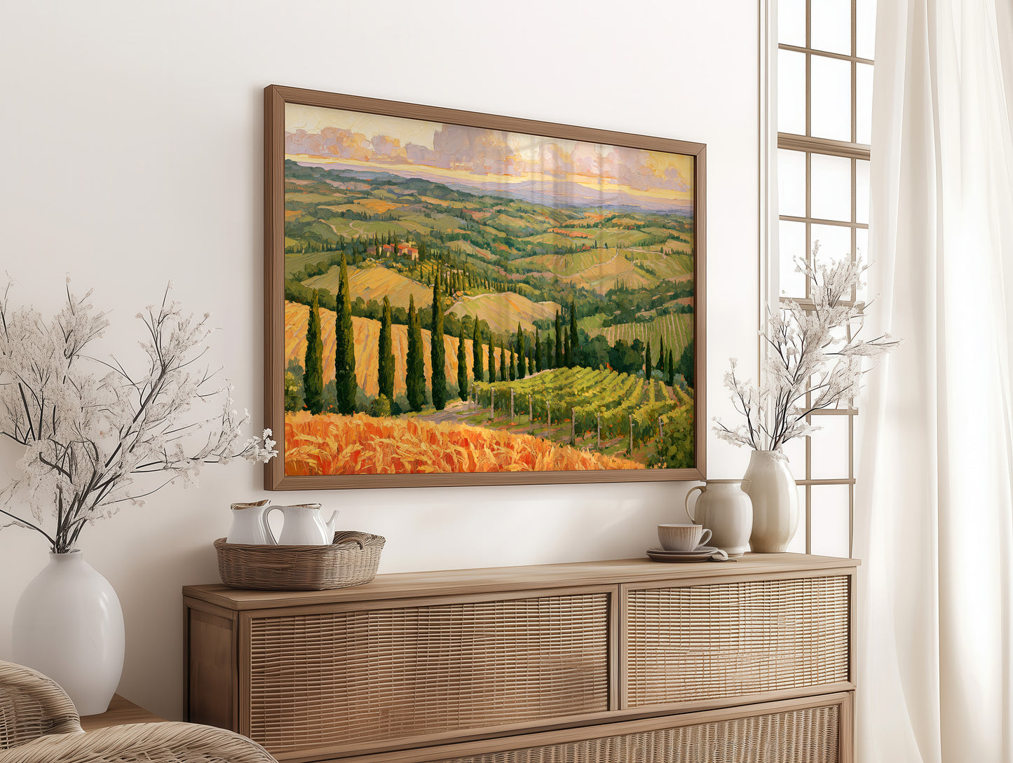 Cypress Road Through Tuscany