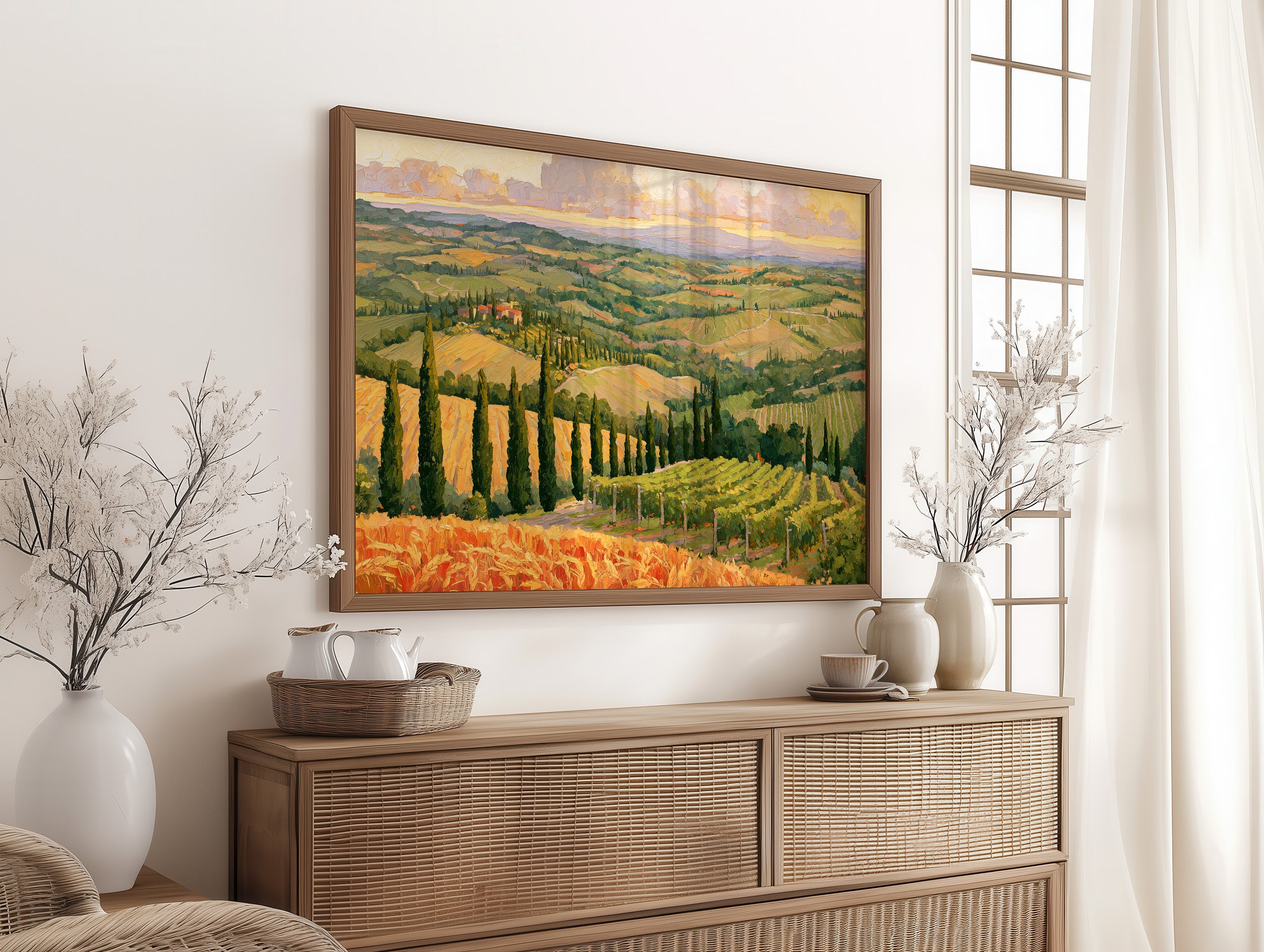 Cypress Road Through Tuscany