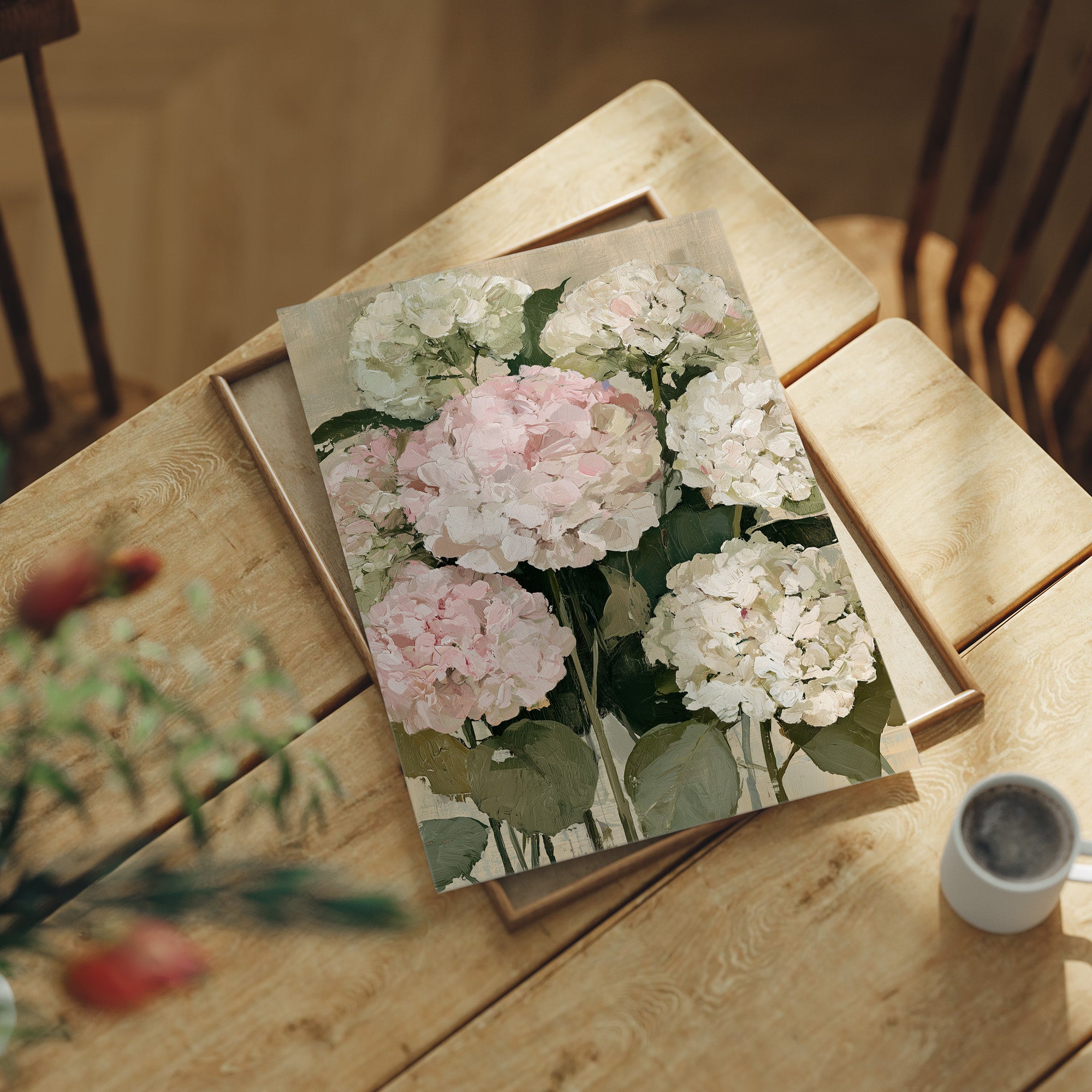 Hydrangeas in Blush and Cream