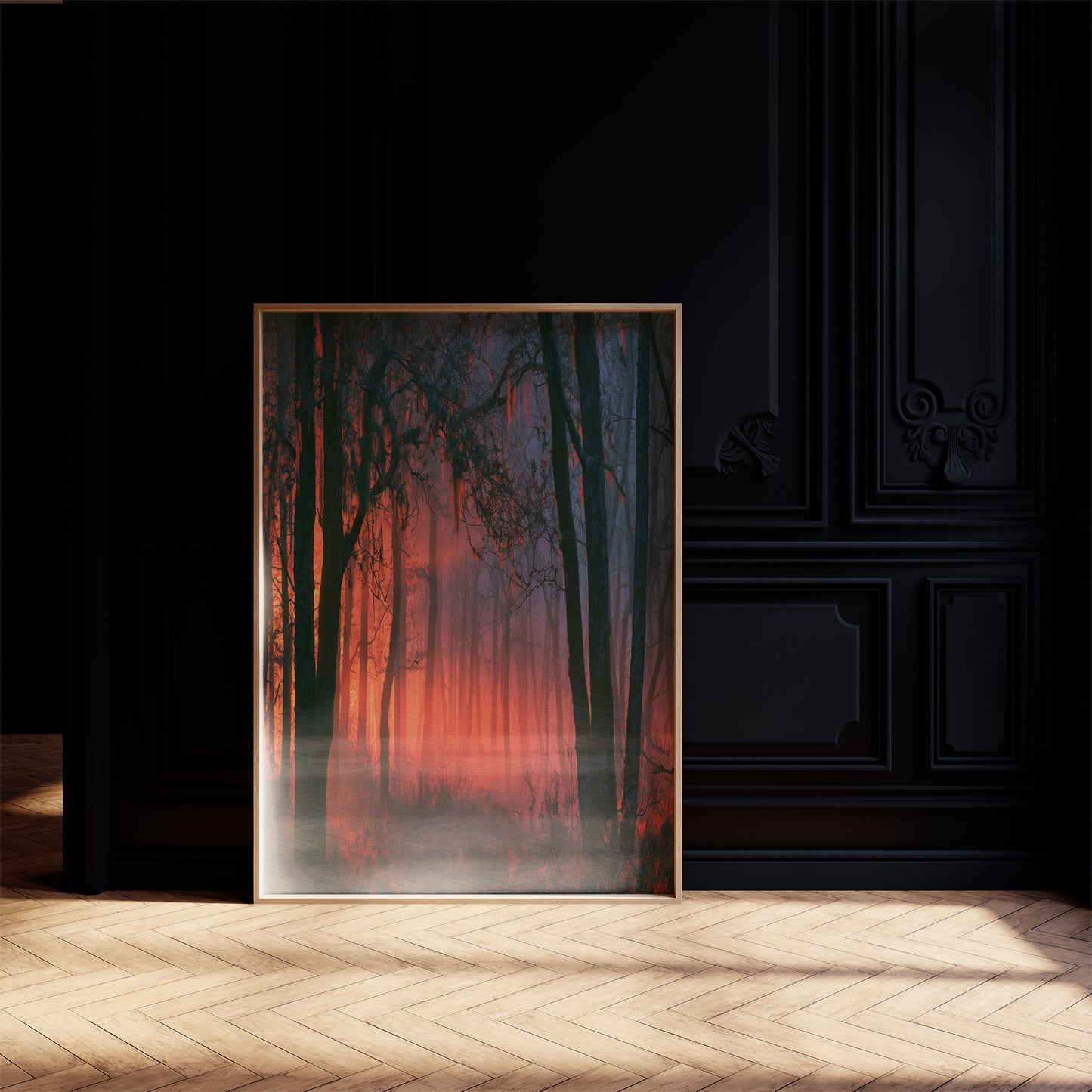 Forest Ablaze at Dusk