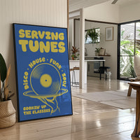 Serving Tunes: Cobalt Bubble Letters