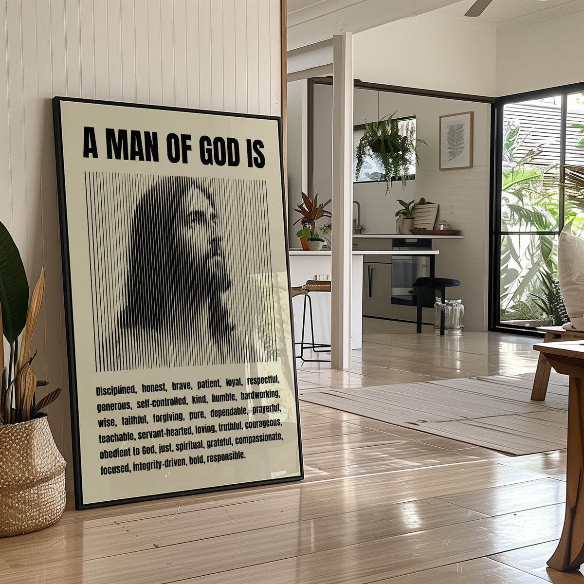 A Man of God: Line Portrait Virtues