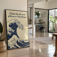 Mightier Than the Waves Scripture Art