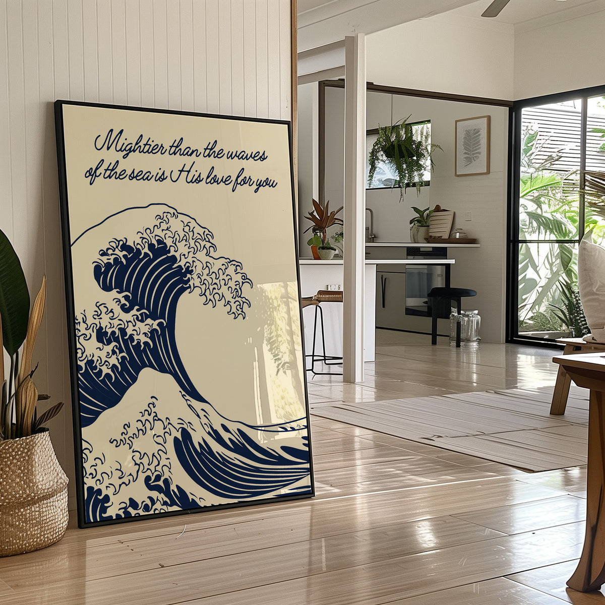 Mightier Than the Waves Scripture Art