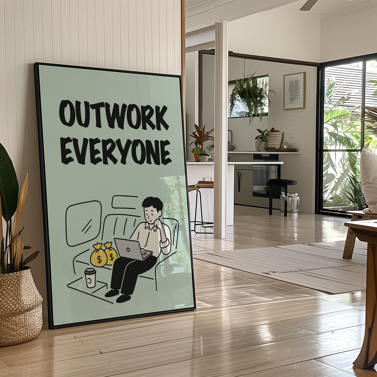 Outwork Everyone Hustle Illustration