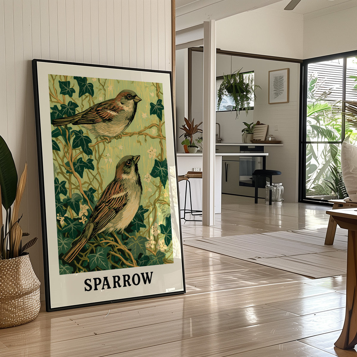 Sparrows Among the Ivy