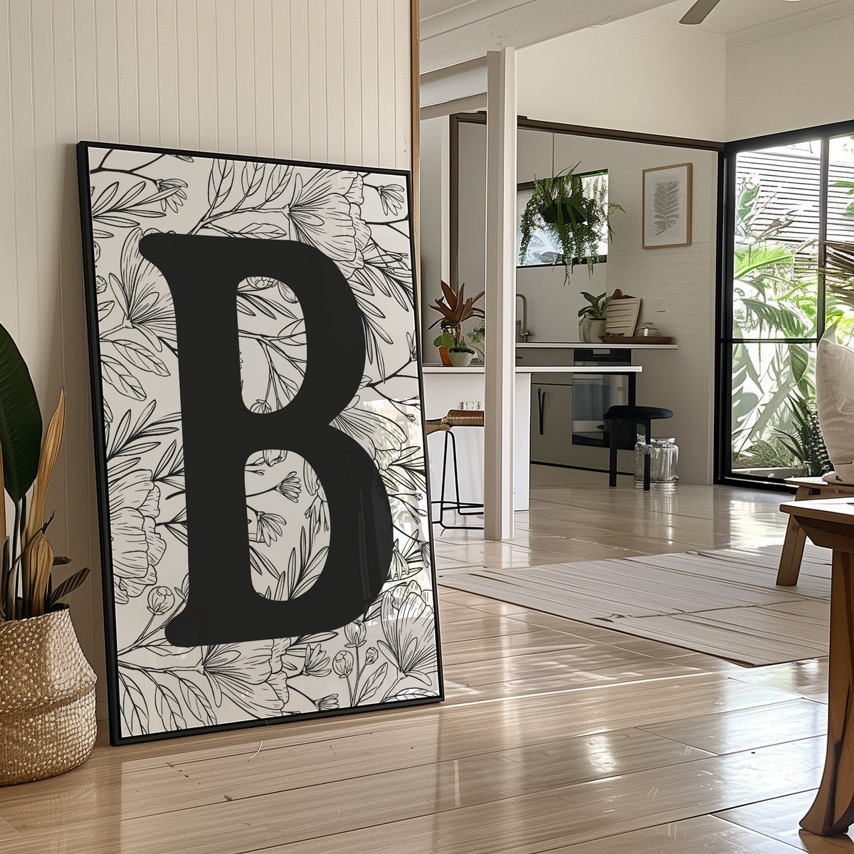 Botanical Letter B Monogram