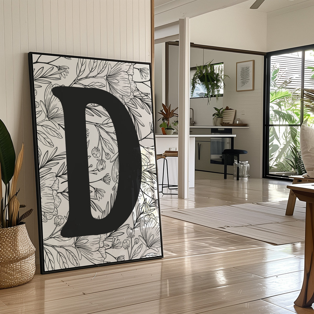Botanical Letter D Monogram