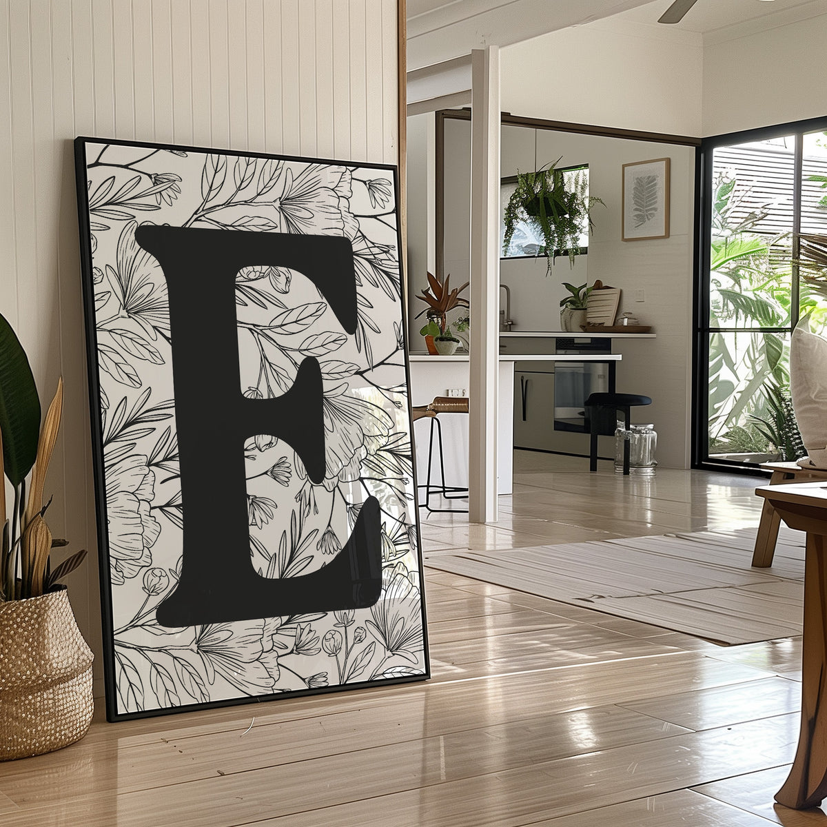 Botanical Letter E Monogram