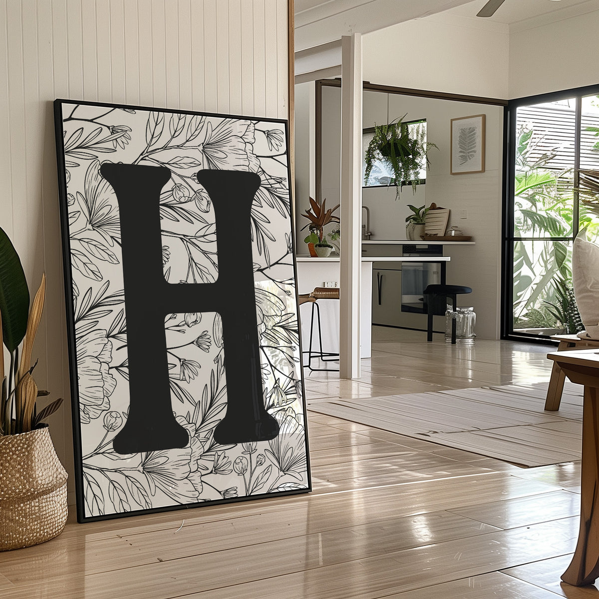 Botanical Letter H Monogram