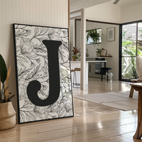Botanical Letter J Monogram