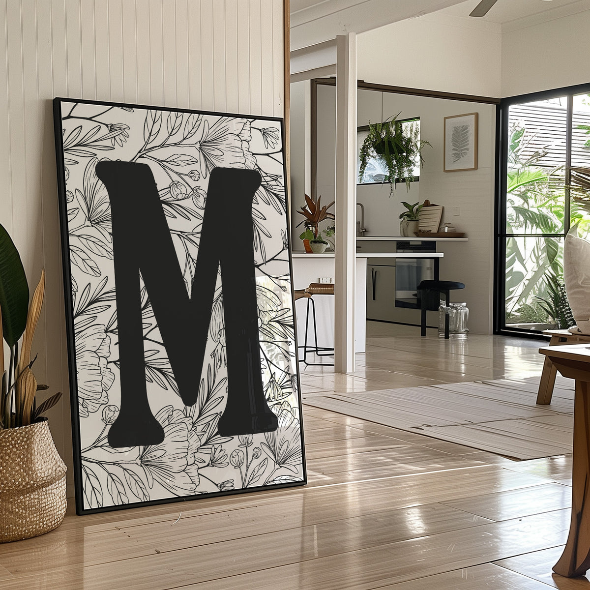 Botanical Letter M Monogram
