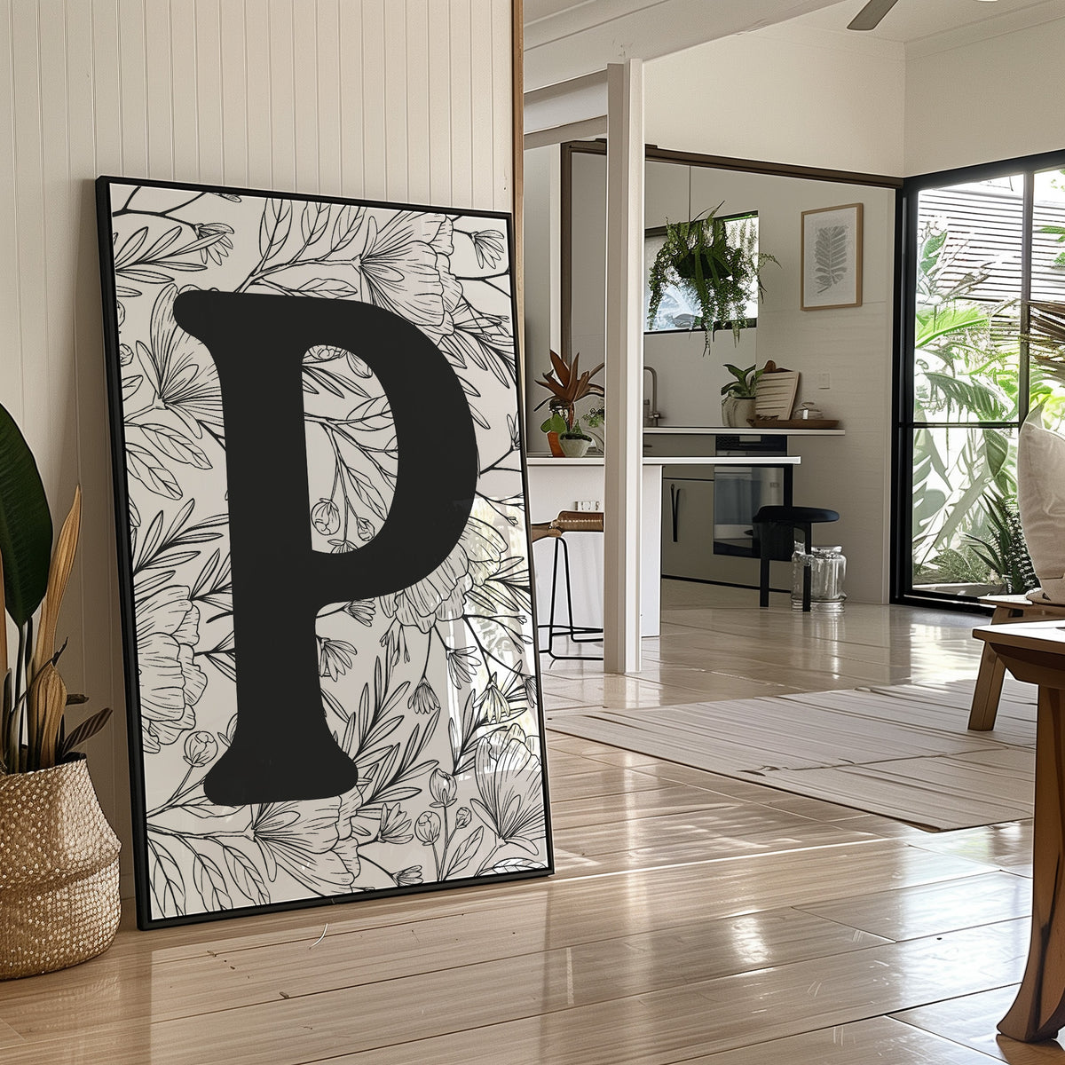 Botanical Letter P Monogram
