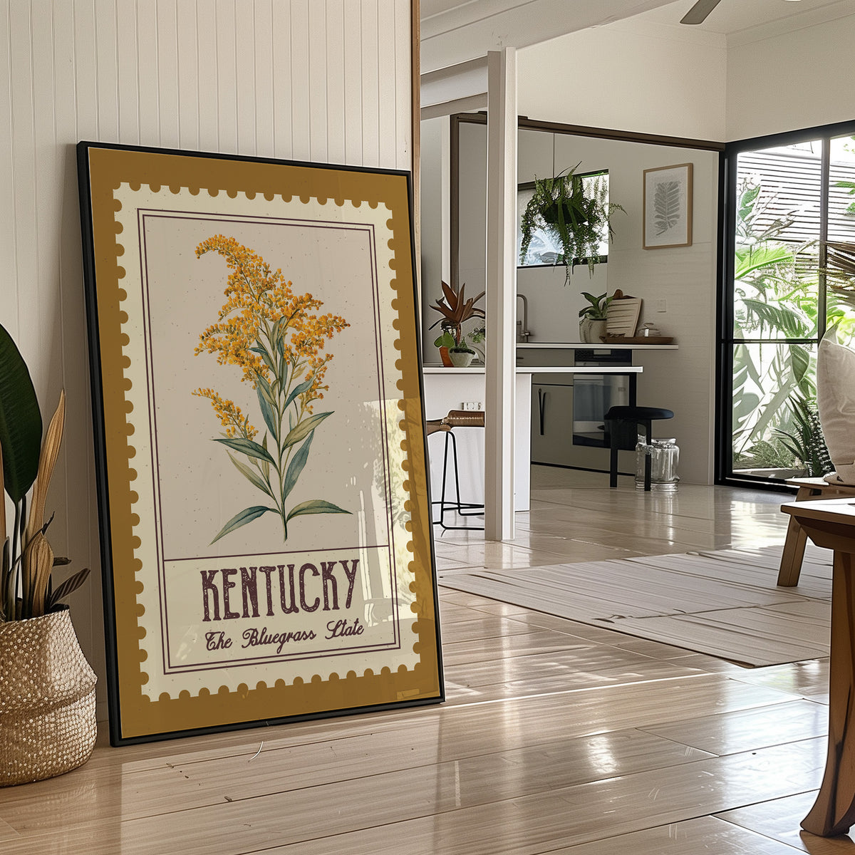 Kentucky Goldenrod Watercolor Stamp