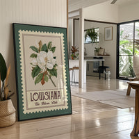 Louisiana Magnolia Watercolor Stamp