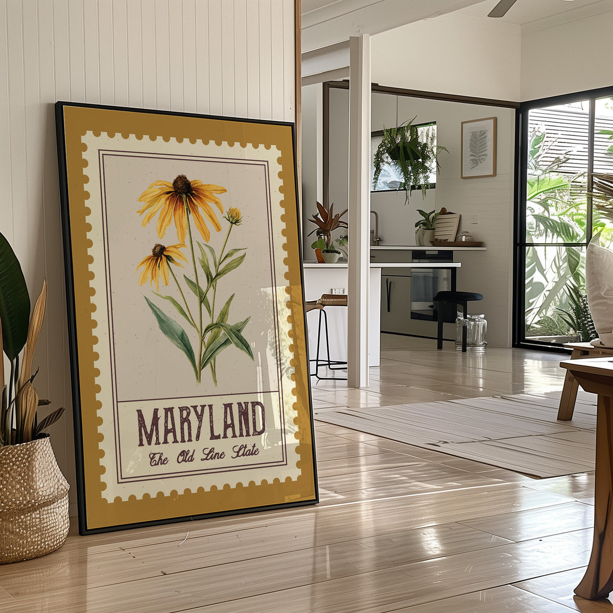 Maryland Black-Eyed Susan Watercolor Stamp