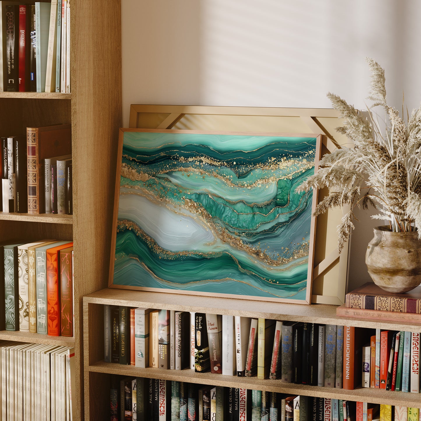 Emerald Tides in Gold