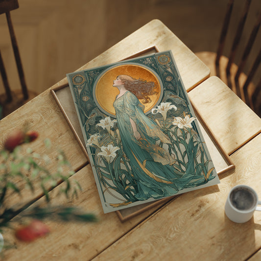 Gilded Grace Among Lilies