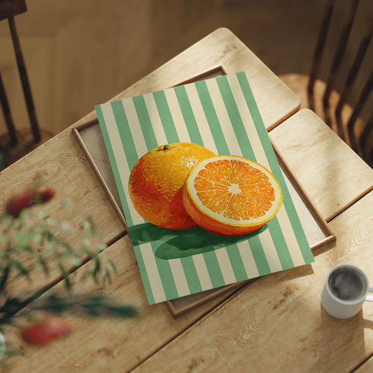 Citrus Glow in Mint Stripes