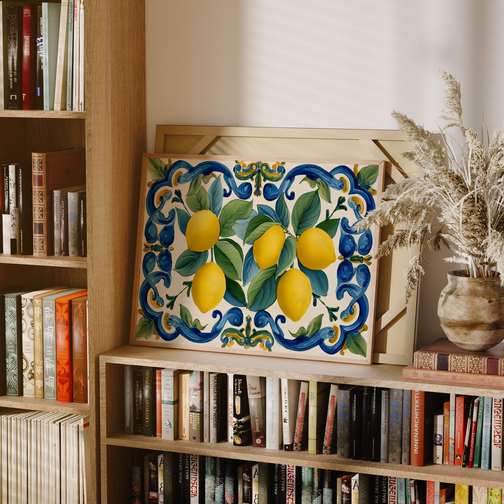 Lemons Framed in Blue