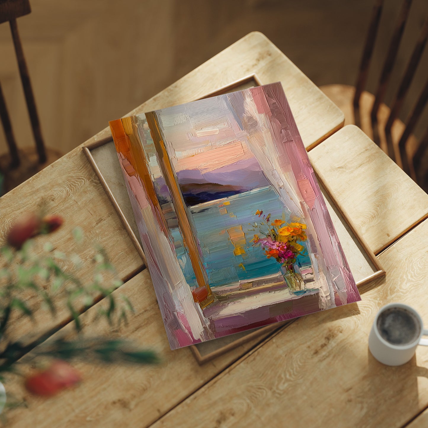 Pastel Window by the Sea