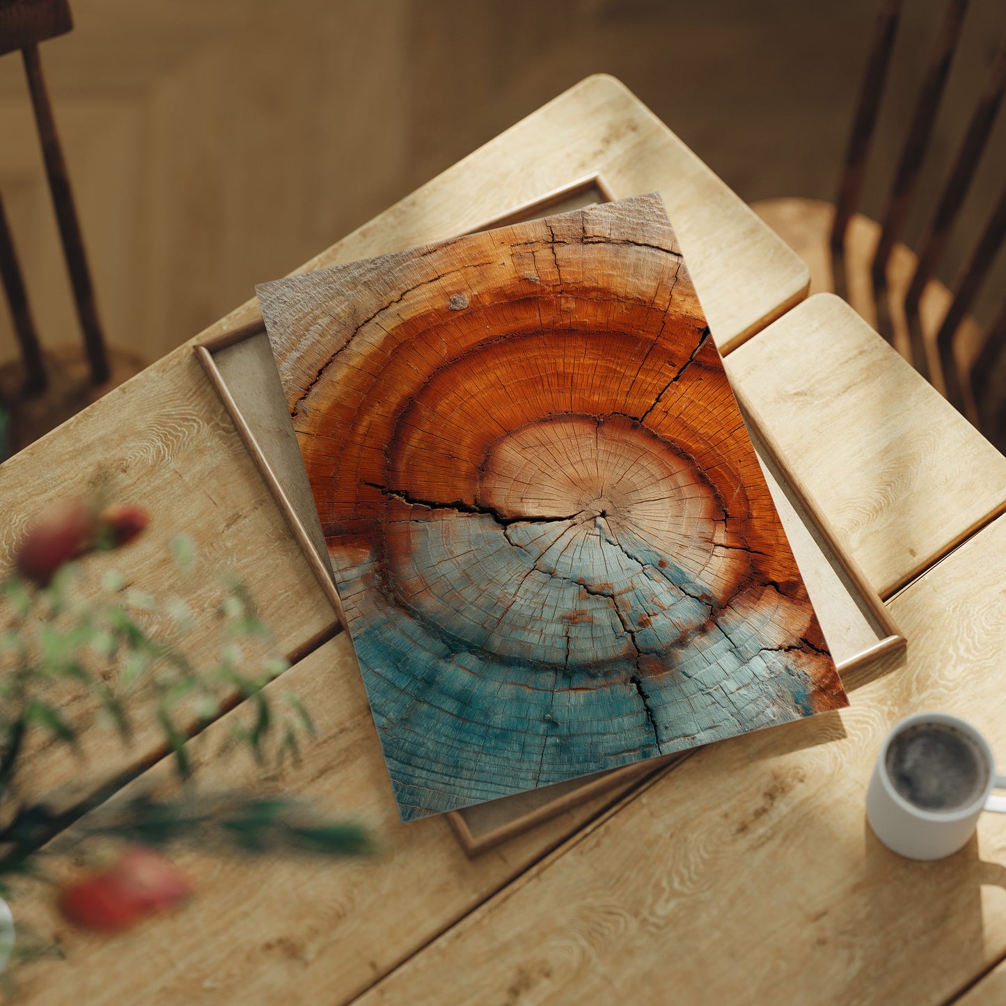 Rings of Time in Ember and Teal
