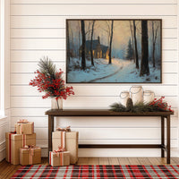 Warm Light in Winter Woods